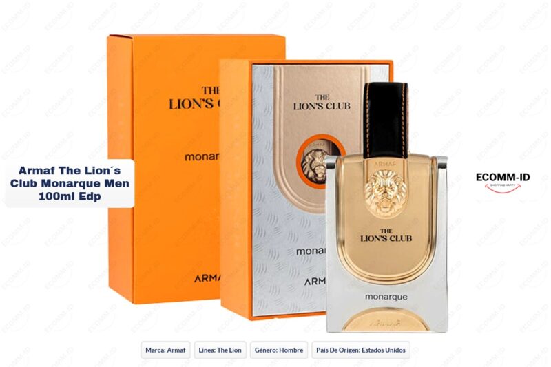 Ficha tecnica Armaf the lion´s club monarque men 100ml edp Armaf the lion´s club monarque men 100ml edp
