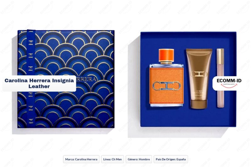Carolina Herrera insignia leather