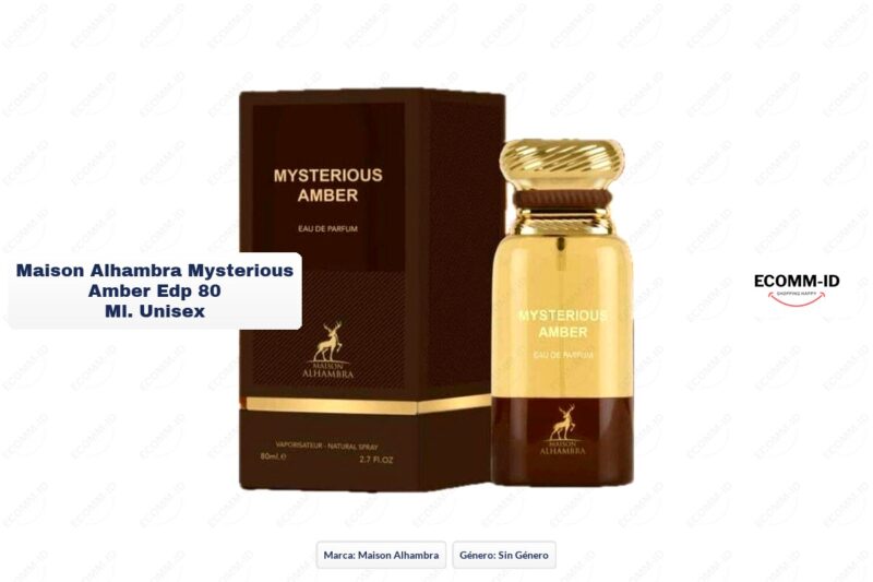 Ficha tecnica Maison Alhambra mysterious amber edp 80 ml. unisex Maison Alhambra mysterious amber edp 80 ml. unisex