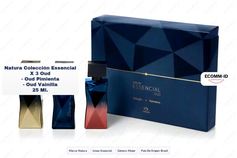 Natura colección essencial x 3 oud - oud pimienta - oud vainilla 25 ml.