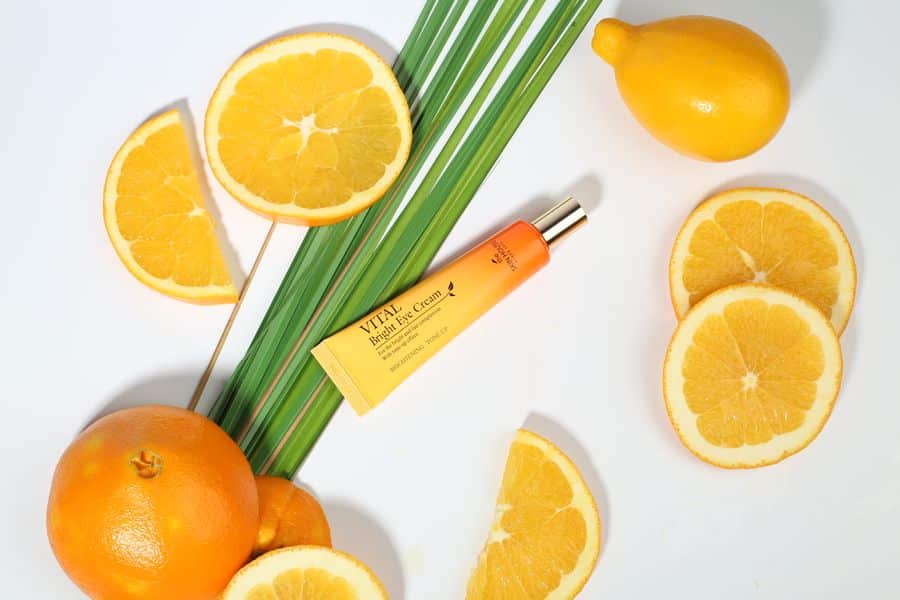 Productos cítricos para cuidado facial antiarrugas