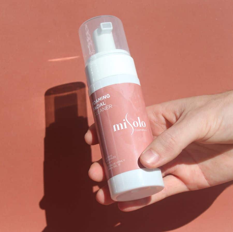 Limpiador facial Misolo Cosmetics etiqueta